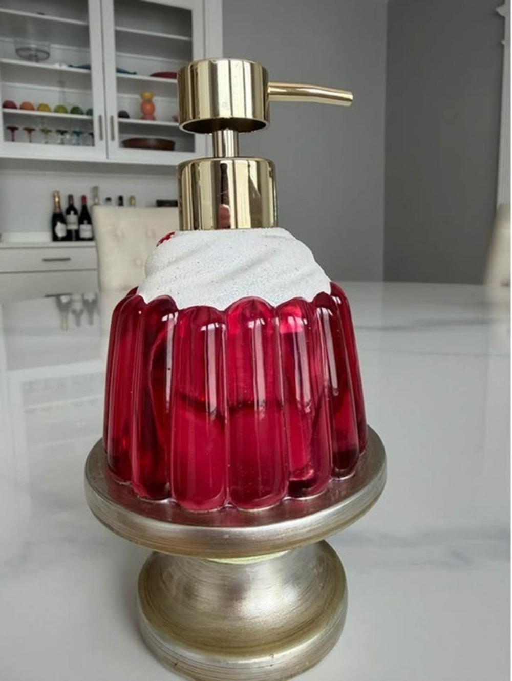 Cute Retro Jell-O Cake Soap Dispenser | Whimsical Kitchen or Bathroom Decor